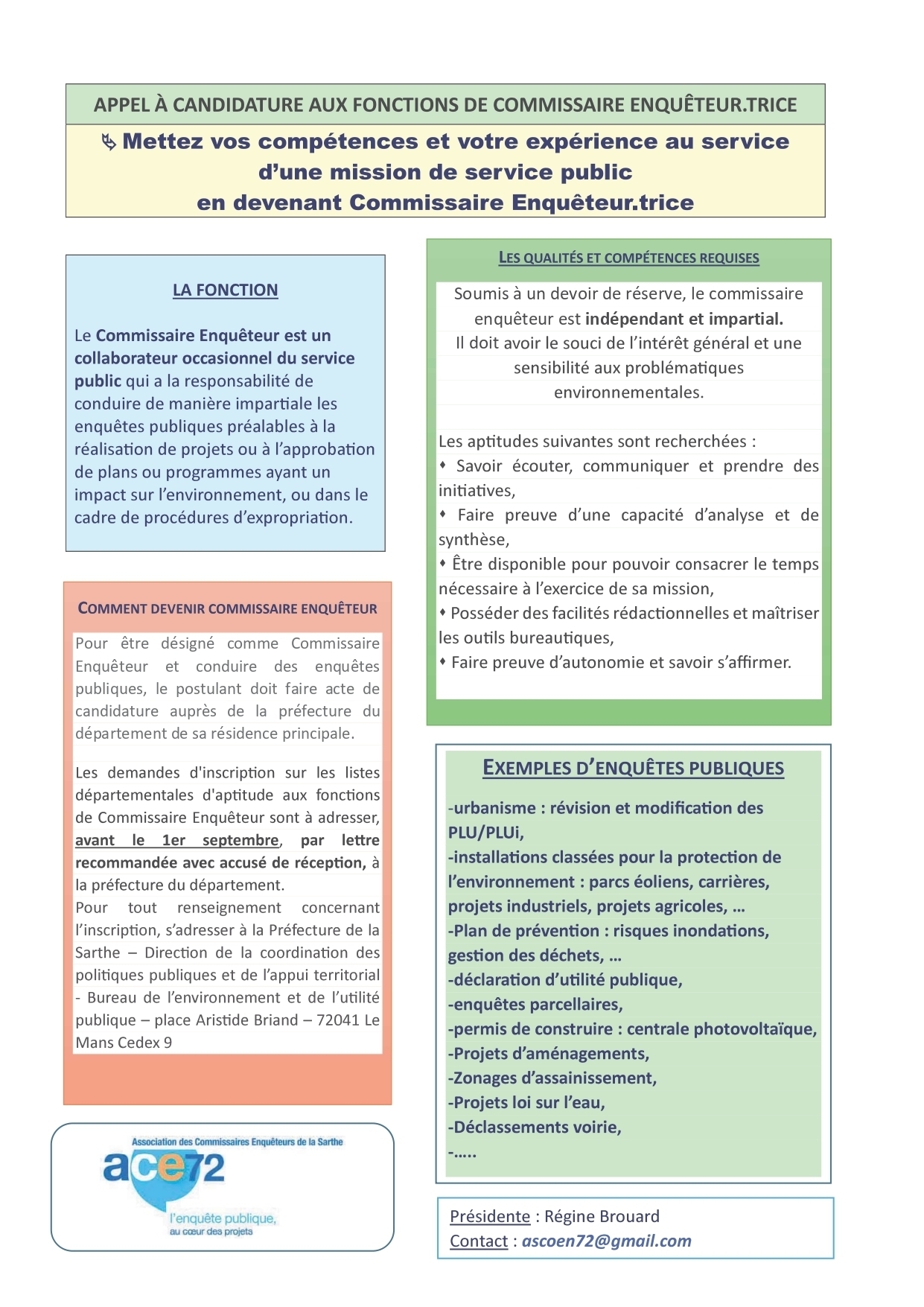 COMMISSAIRE ENQUETEUR